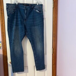 Kenneth Cole Men's Blue Relaxed Straight Jeans
